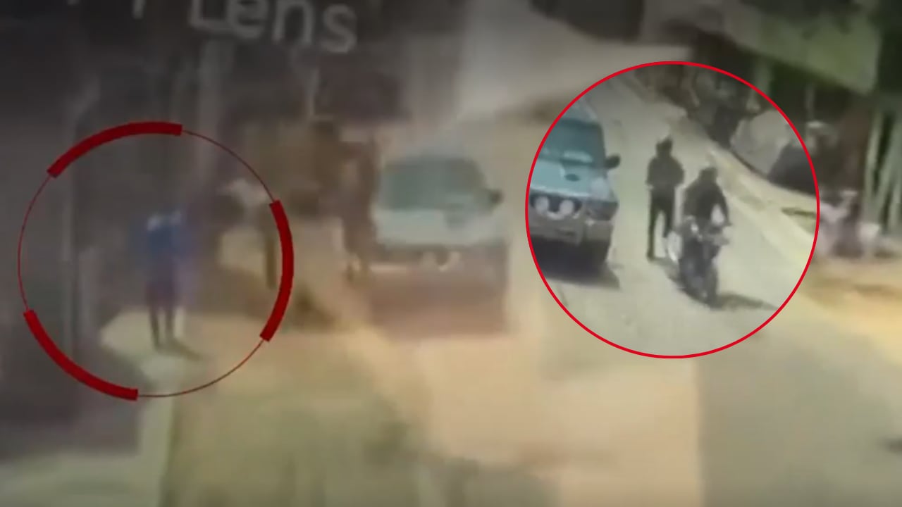 El trabajador salió de su vivienda luego de recibir una llamada telefónica y fue interceptado por dos sujetos que llegaron en motocicleta. La Policía analiza cámaras de seguridad para identificar a los responsables. (Imágenes de América Noticias)