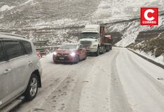 Carretera Central: Decenas de unidades quedan varadas en Ticlio debido a nevada (FOTOS Y VIDEO)