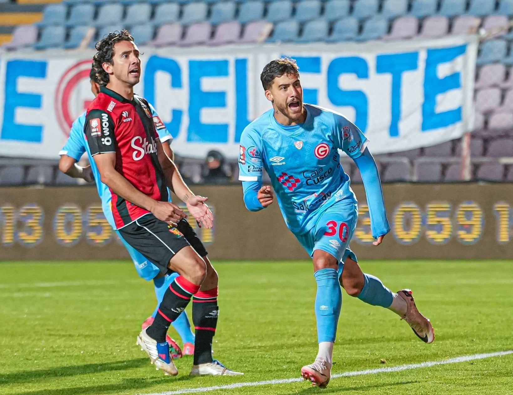 Beto Da Silva anotó el único gol en el partido. Foto: D. Garcilaso.