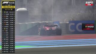 Charles Leclerc abandonó el Gran Premio de Francia tras chocar su auto
