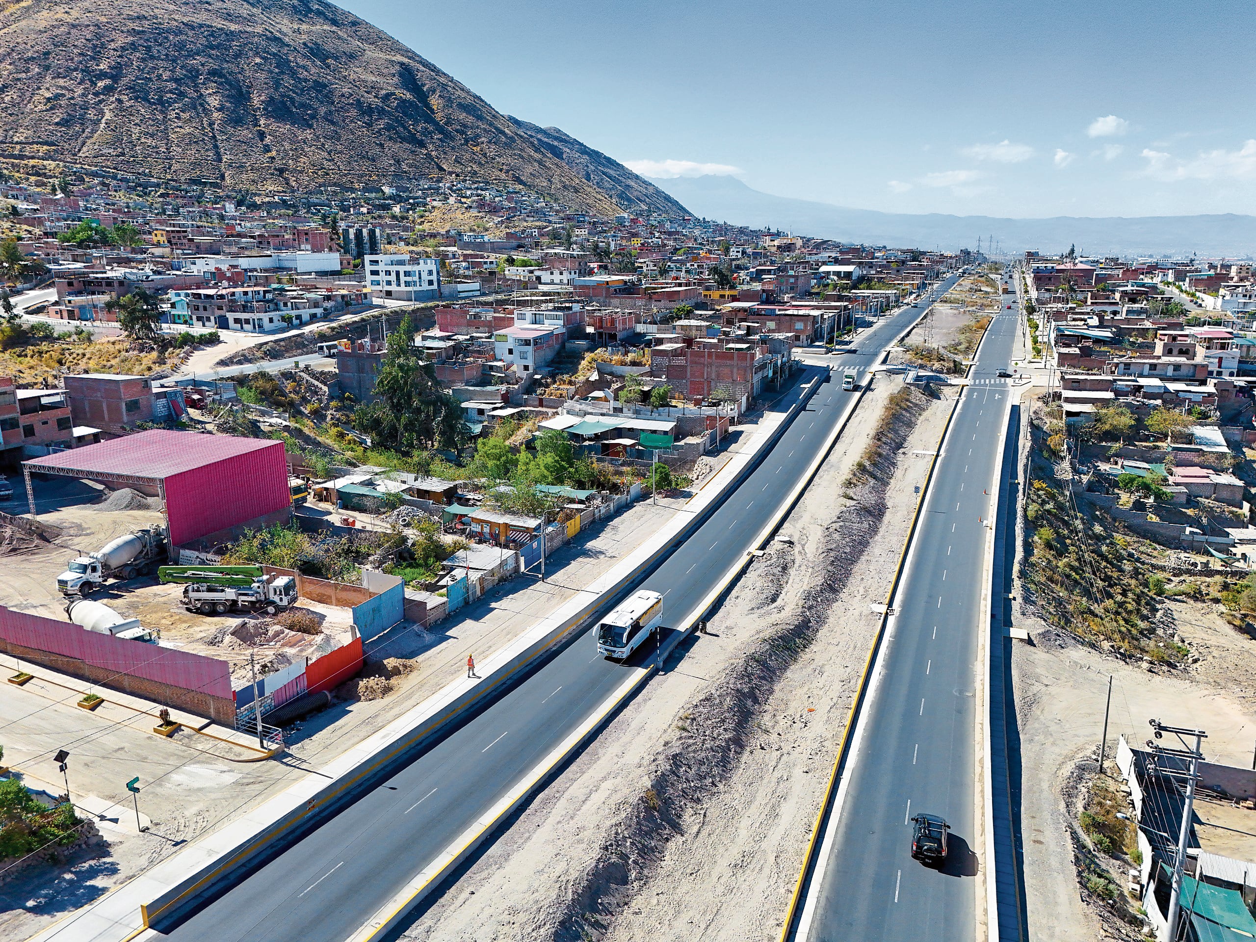Trabajos en obra cuatro carriles, en Arequipa, aún deben ejecutarse. Foto: Gobierno Regional de Arequipa.