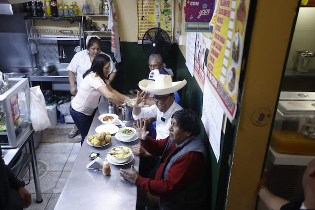 Roberto Sánchez en San Juan de Miraflores (Fotos: Jesús Saucedo/GEC)