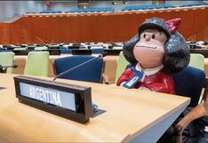 Por sus 60, Mafalda llegó hasta la ONU