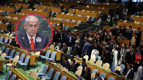 Numerosas delegaciones abandonaron la Asamblea de la ONU cuando intervino Benjamín Netanyahu