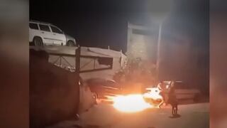 Independencia: incendian auto de colectivero y envían video como amenaza extorsiva