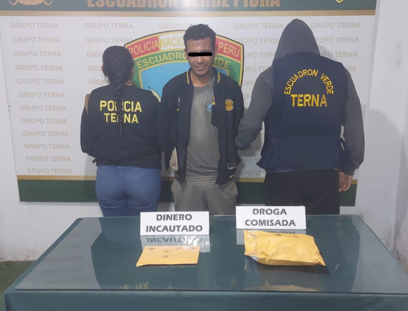 Según la policía, cayó con los estupefacientes