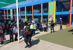 Huancayo: Escolares ensayan evacuación y atención de heridos previo al Simulacro Nacional Multipeligro
