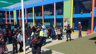 Huancayo: Escolares ensayan evacuación y atención de heridos previo al Simulacro Nacional Multipeligro