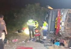 Chincha: bus interprovincial sufre grave despiste y deja un fallecido y más de diez heridos
