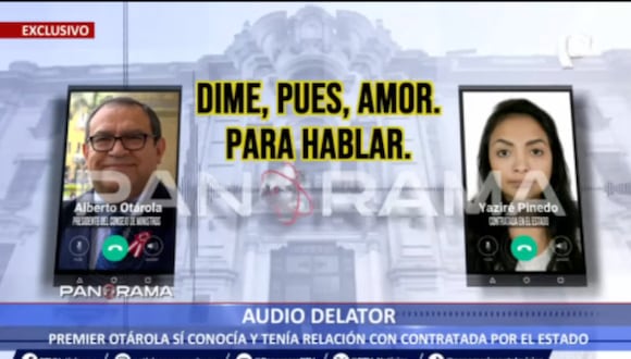 Alberto Otárola y Yaziré Pinedo en audio. (Foto: Panorama)