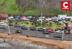 Miraflores: Registran congestión vehicular en la Costa Verde por el cierre de la Bajada de Armendáriz