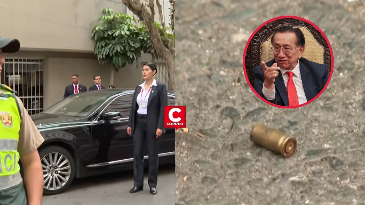 Lince: balacera a una cuadra de la casa del presidente Balcázar termina con un hombre herido. Composición: Diario Correo.