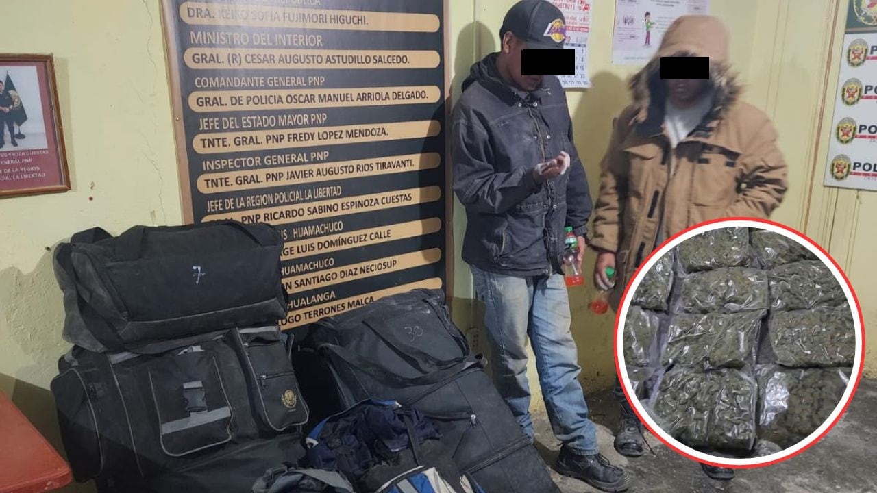 La marihuana fue hallada oculta en bolsas dentro de maletas y mochilas. (Foto: PNP)