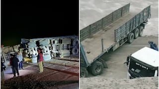 Arequipa: bloqueo en la Panamericana Sur por volcadura de camión genera largas filas de vehículos