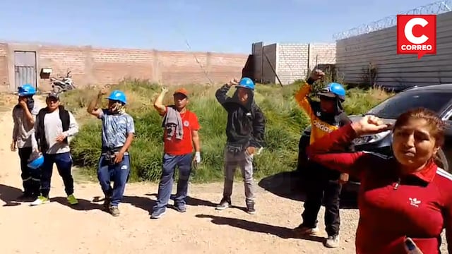 Huancayo: trabajadores del puente comuneros protestan por falta de pagos