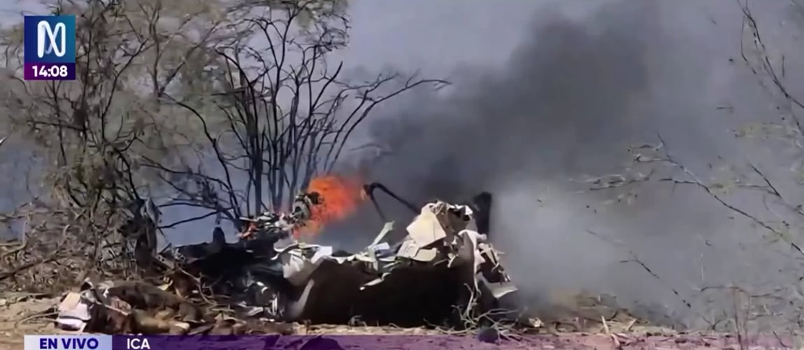 La aeronave de la empresa Aerodiana se precipitó cuando se aproximaba a su destino tras realizar un vuelo turístico, según el reporte preliminar de las autoridades. FOTO: CAPTURA CANAL N.