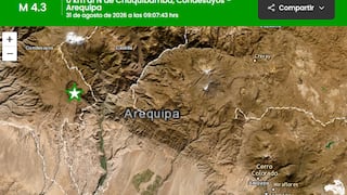 Temblor en Arequipa: dos sismos se registraron hoy y uno tuvo magnitud 4.3