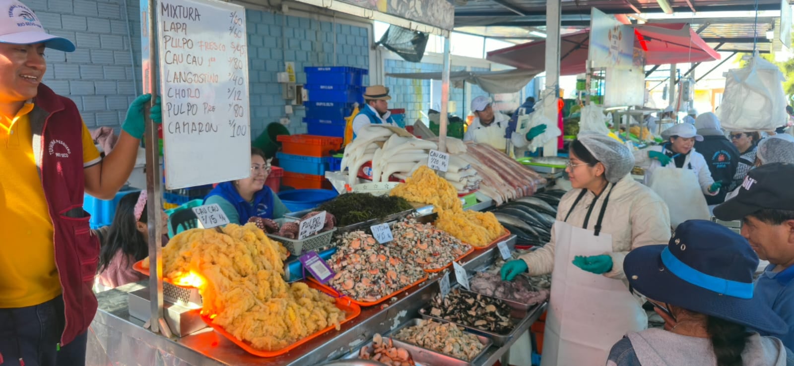 Conozca los precios de pescados y mariscos en el terminal de Río Seco en Arequipa (Foto: Omar Cruz/@photo.gec)