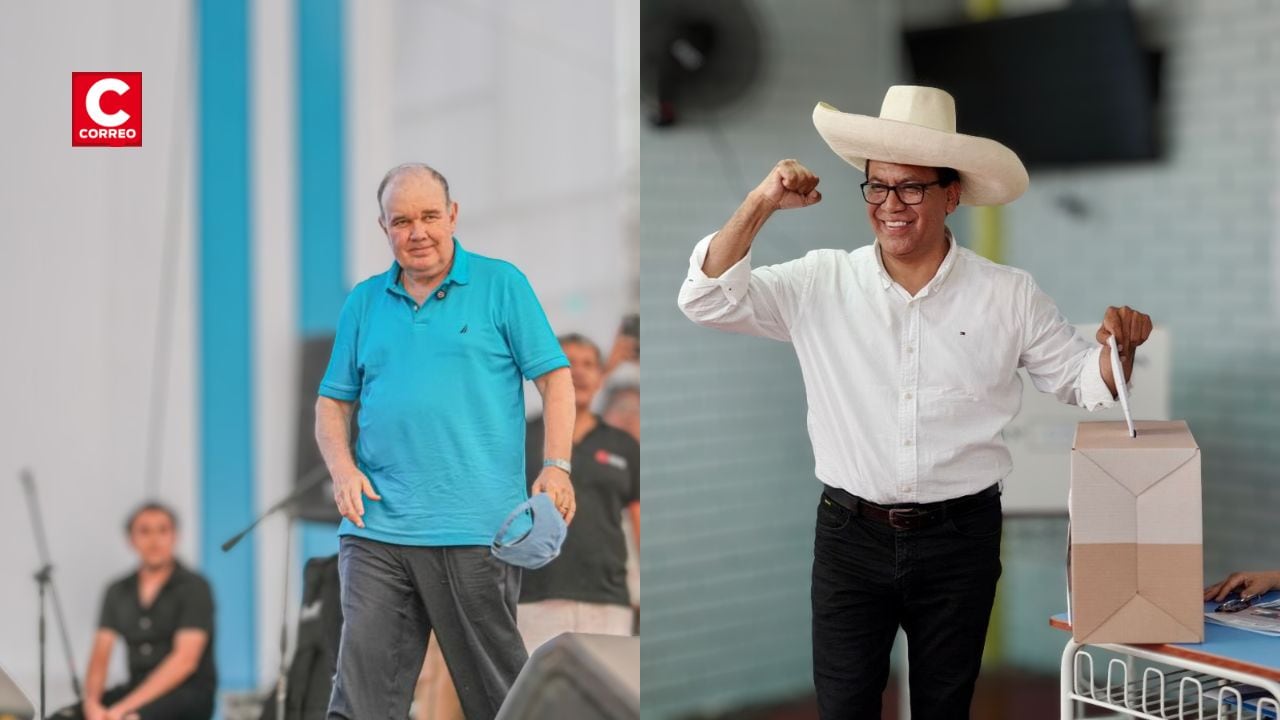 La diferencia entre Rafael López-Aliaga de Renovación Popular (izq.) y Roberto Sánchez de Juntos por el Perú (Der.) se redujo a 18 mil votos.
