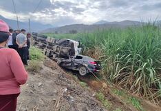 La Libertad: Choque entre volquete y automóvil deja cinco fallecidos (VIDEO)