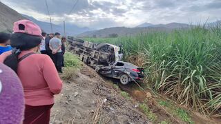La Libertad: Choque entre volquete y automóvil deja cinco fallecidos (VIDEO)