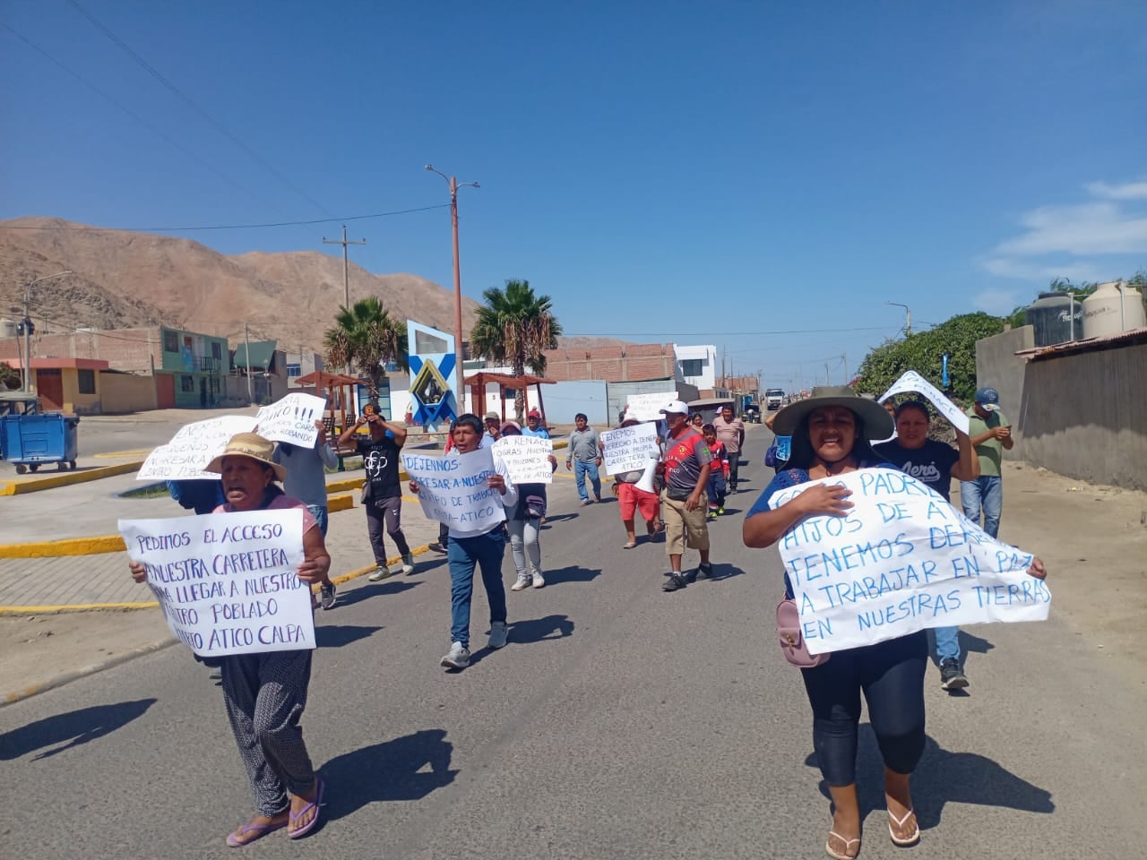 Marcha por derecho al trabajo. Foto: difusión.