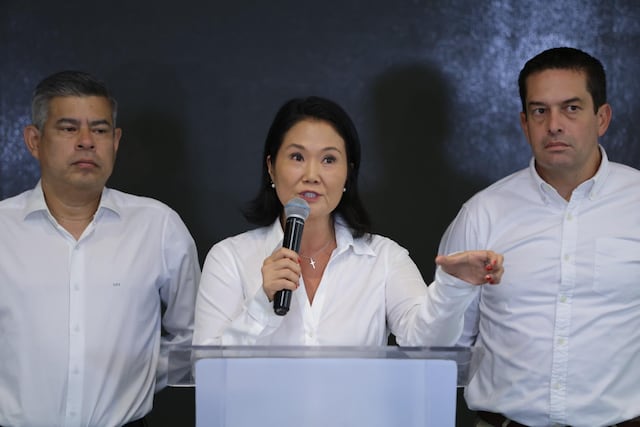 Keiko Fujimori pide ampliar horario de votación por mesas no instaladas (Fotos: Hugo Pérez /@photo.gec)