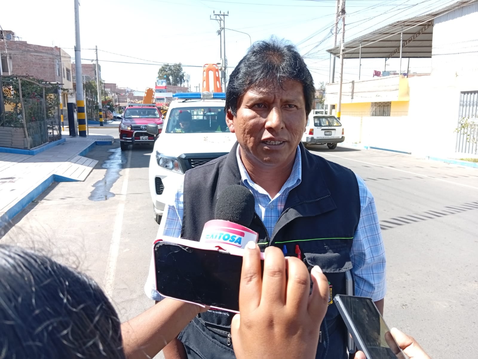 Duberli Quispe Casilla, presente durante la diligencia. (Foto: Adrian Apaza)