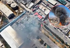 Arequipa: Chatarra sin vender por años se incendia y puso en riesgo a pacientes de psiquiatría del hospital Honorio (VIDEO)
