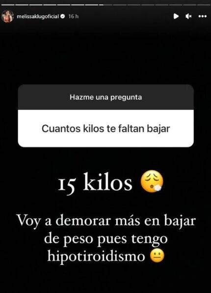 Melissa Klug sorprende al revelar que padece dura enfermedad