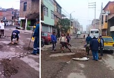 Arequipa: Transportistas realizan mantenimiento de vías en la parte alta de Paucarpata (VIDEO)