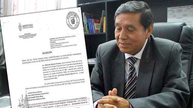 Fiscal pide 6 años de prisión para gobernador de Huánuco Erasmo Fernández y su inhabilitación por 5 años de la función pública