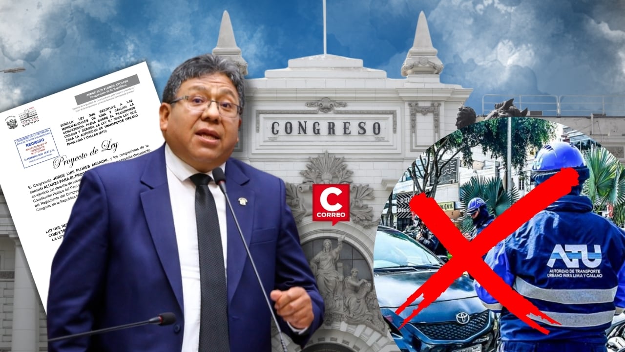 Congreso: Proyecto de Ley propone eliminar la ATU y devolver control del transporte a municipios de Lima y Callao. Composición: Diario Correo.