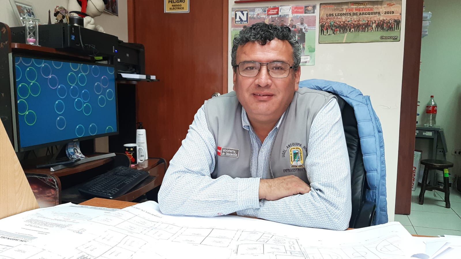 José Velasco Vilca, encagardo de Infraestructura de la Ugel Norte. (Foto: GEC)
