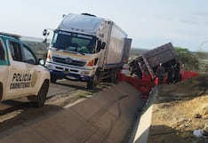 Despiste de un camión en la carretera Piura-Chiclayo dejó un herido