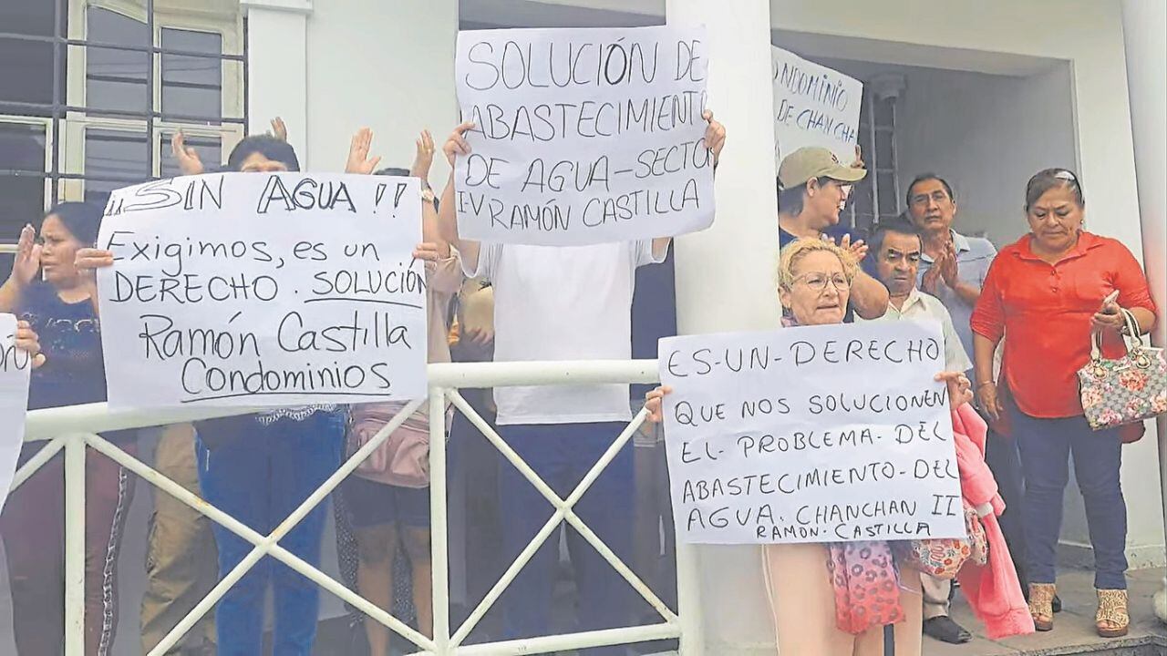 Vecinos del sector Ramón Castilla no cuentan con el servicio de agua potable desde hace 10 días por fallas en reservorio.