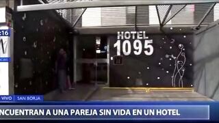 Una pareja es encontrada sin vida en una habitación de hotel en San Borja