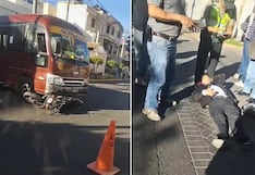 Arequipa: Choque entre motocicleta y bus de transporte público en Umacollo deja un herido (VIDEO)