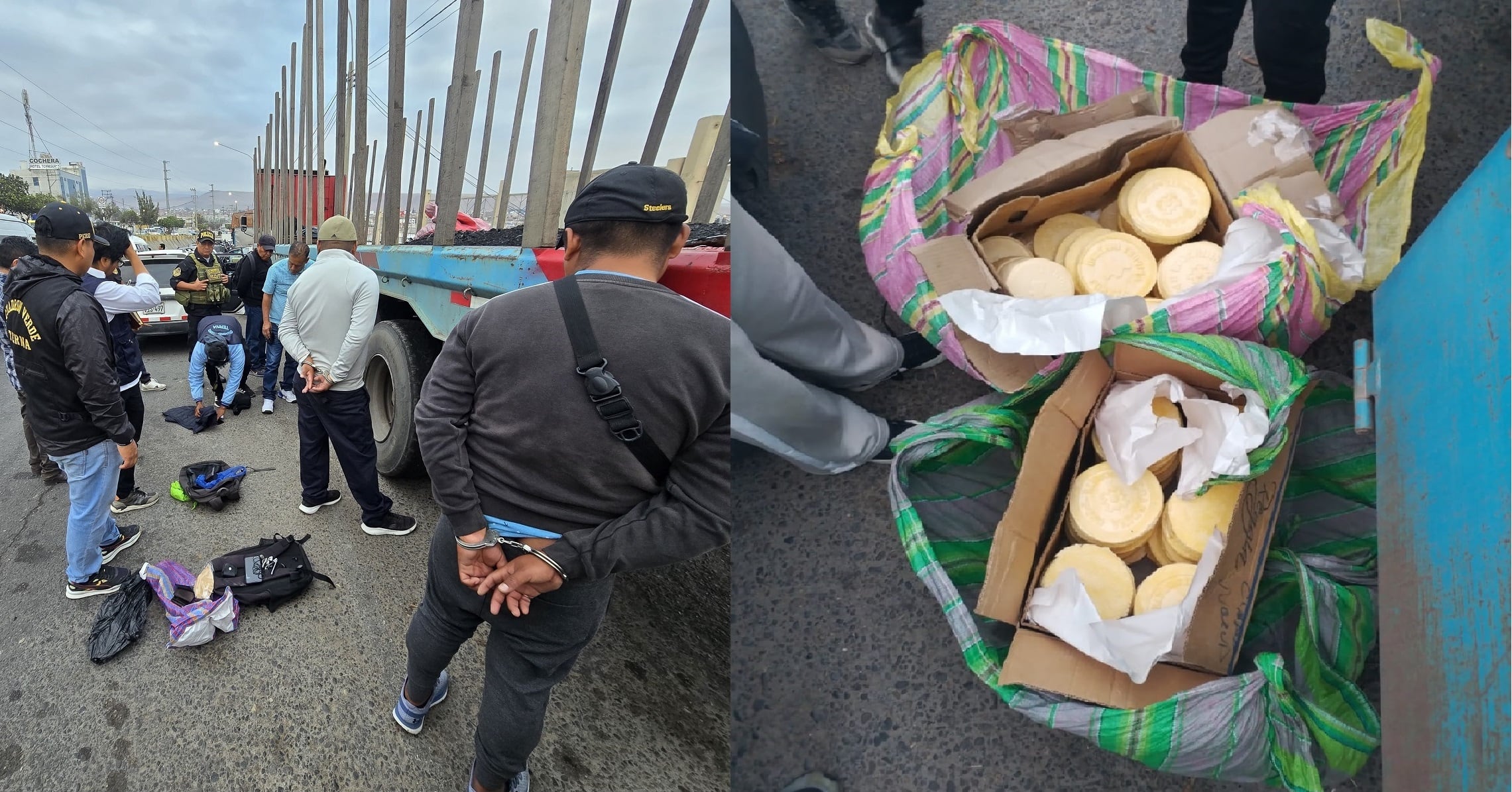 Cuatro varones fueron detectados en el mercado Grau hurtando cajas con quesos