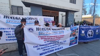 Trabajadores CAS del Ministerio Público acatan huelga de 48 horas en Arequipa