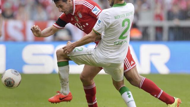 Claudio Pizarró anotó doblete en la goleada del Bayern al Werder Bremen