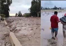 Nasca: tras cinco horas de lluvias, el río Tierras Blancas dejó zonas bajo el lodo