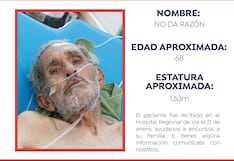 Hospital Regional de Ica solicita apoyo para ubicar a familiares de paciente