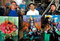 Artista colaneño Jesús Leytogana concurso de pintura en vivo en Sechura