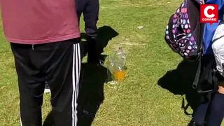Huancayo: Escolares son sorprendidos bebiendo licor en estadio de Azapampa