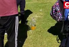 Huancayo: Escolares son sorprendidos bebiendo licor en estadio de Azapampa
