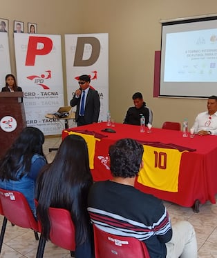 En conferencia en el complejo deportivo Los Granados detallaron evento. (Foto: Adrian Apaza)