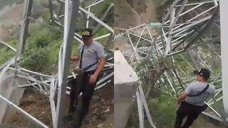 La Libertad: Mineros ilegales dinamitan torre de alta tensión en Pataz (VIDEO)