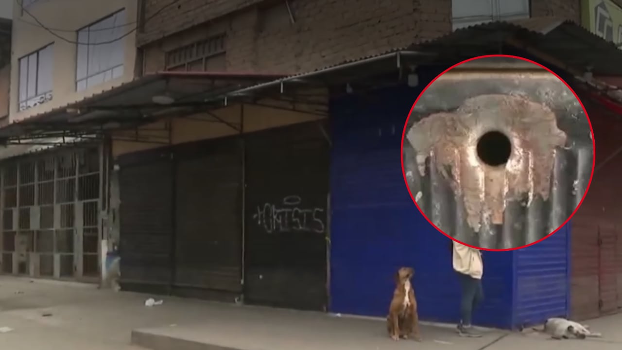 El atentado ocurrió durante la madrugada en el pasaje Santa Rosa. El propietario suspendió sus actividades por seguridad, mientras el Depincri investiga el móvil del ataque. (Imágenes de América Noticias)