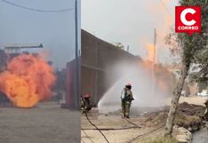 Chosica: Deflagración en red de gas natural genera columna de fuego